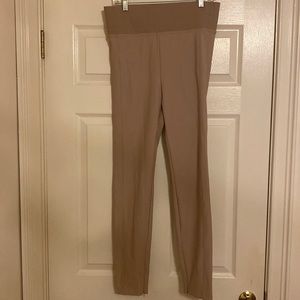 Zara dusty rose leggings with zipper detail